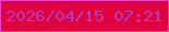 文字の大きさ：5、枠の色：f841bd、背景の色：de033c、文字の色：bc3aba 無料ブログパーツのブログ時計