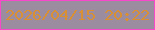 文字の大きさ：4、枠の色：f848ca、背景の色：9c8ca0、文字の色：d99035 無料ブログパーツのブログ時計