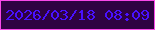 文字の大きさ：5、枠の色：f848e8、背景の色：2f0241、文字の色：4911ff 無料ブログパーツのブログ時計