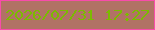 文字の大きさ：1、枠の色：f84cab、背景の色：b17265、文字の色：7bbb00 無料ブログパーツのブログ時計