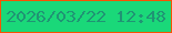 文字の大きさ：1、枠の色：f85202、背景の色：1ad879、文字の色：209474 無料ブログパーツのブログ時計