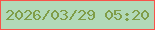 文字の大きさ：1、枠の色：f8534a、背景の色：b2d9b8、文字の色：7f9d48 無料ブログパーツのブログ時計