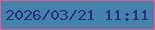 文字の大きさ：5、枠の色：f85499、背景の色：4183a9、文字の色：312b84 無料ブログパーツのブログ時計