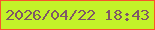 文字の大きさ：1、枠の色：f8552b、背景の色：c3f229、文字の色：7f5866 無料ブログパーツのブログ時計
