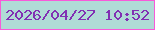 文字の大きさ：4、枠の色：f85ad9、背景の色：b0dbd6、文字の色：8130b3 無料ブログパーツのブログ時計