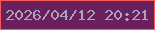 文字の大きさ：5、枠の色：f85b51、背景の色：6a205d、文字の色：aba3b9 無料ブログパーツのブログ時計