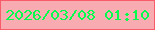文字の大きさ：4、枠の色：f85c68、背景の色：f8abb1、文字の色：05fd4e 無料ブログパーツのブログ時計