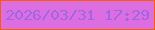 文字の大きさ：2、枠の色：f85d00、背景の色：dd6ee2、文字の色：9f66e1 無料ブログパーツのブログ時計