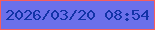 文字の大きさ：4、枠の色：f85d5b、背景の色：6b70ea、文字の色：1233a8 無料ブログパーツのブログ時計