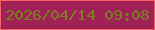 文字の大きさ：4、枠の色：f85f64、背景の色：9f2156、文字の色：7d7b21 無料ブログパーツのブログ時計