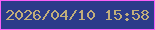 文字の大きさ：2、枠の色：f860f7、背景の色：2b3b8a、文字の色：c1ae7b 無料ブログパーツのブログ時計