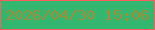 文字の大きさ：3、枠の色：f8615d、背景の色：33b670、文字の色：a88b35 無料ブログパーツのブログ時計