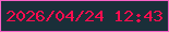 文字の大きさ：3、枠の色：f862c7、背景の色：1a2f39、文字の色：fe0d4f 無料ブログパーツのブログ時計