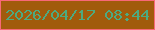 文字の大きさ：2、枠の色：f86878、背景の色：a15b0c、文字の色：4daa80 無料ブログパーツのブログ時計