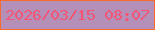 文字の大きさ：4、枠の色：f86b2b、背景の色：b490b8、文字の色：f65475 無料ブログパーツのブログ時計