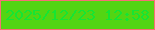 文字の大きさ：2、枠の色：f86f75、背景の色：53d513、文字の色：15e533 無料ブログパーツのブログ時計
