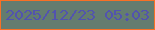 文字の大きさ：1、枠の色：f87025、背景の色：647c6f、文字の色：5253ae 無料ブログパーツのブログ時計