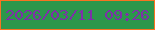 文字の大きさ：2、枠の色：f87321、背景の色：2c974b、文字の色：7f2fa9 無料ブログパーツのブログ時計