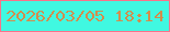 文字の大きさ：5、枠の色：f8738a、背景の色：40f8e1、文字の色：d28d4d 無料ブログパーツのブログ時計