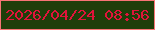 文字の大きさ：3、枠の色：f87475、背景の色：1f3e0a、文字の色：e1143b 無料ブログパーツのブログ時計