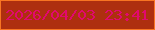 文字の大きさ：5、枠の色：f87522、背景の色：ae2f0f、文字の色：e1096e 無料ブログパーツのブログ時計