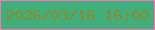 文字の大きさ：5、枠の色：f875bb、背景の色：41af7c、文字の色：8f8a30 無料ブログパーツのブログ時計