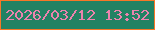 文字の大きさ：2、枠の色：f87727、背景の色：228263、文字の色：ec83ae 無料ブログパーツのブログ時計