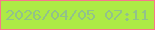 文字の大きさ：4、枠の色：f8778b、背景の色：adea46、文字の色：92c28a 無料ブログパーツのブログ時計