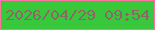 文字の大きさ：5、枠の色：f8779b、背景の色：37c93b、文字の色：8e6668 無料ブログパーツのブログ時計