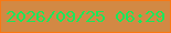 文字の大きさ：5、枠の色：f87813、背景の色：d28944、文字の色：1be75a 無料ブログパーツのブログ時計