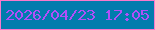 文字の大きさ：4、枠の色：f879cc、背景の色：017cad、文字の色：b14ff8 無料ブログパーツのブログ時計