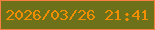 文字の大きさ：3、枠の色：f87e44、背景の色：6c711a、文字の色：f28e00 無料ブログパーツのブログ時計