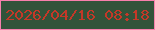 文字の大きさ：1、枠の色：f87fac、背景の色：32533a、文字の色：c43828 無料ブログパーツのブログ時計