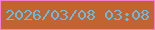 文字の大きさ：4、枠の色：f87fcf、背景の色：c16431、文字の色：66bde3 無料ブログパーツのブログ時計