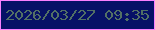 文字の大きさ：1、枠の色：f880fe、背景の色：061166、文字の色：527065 無料ブログパーツのブログ時計