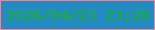 文字の大きさ：2、枠の色：f8818e、背景の色：238bc2、文字の色：16b22b 無料ブログパーツのブログ時計
