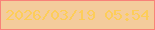 文字の大きさ：5、枠の色：f88279、背景の色：f4cc9c、文字の色：fdcd59 無料ブログパーツのブログ時計