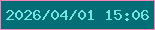 文字の大きさ：1、枠の色：f883b3、背景の色：046e77、文字の色：70e7e1 無料ブログパーツのブログ時計