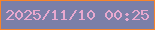 文字の大きさ：2、枠の色：f8842b、背景の色：7b7fa8、文字の色：e7a8cf 無料ブログパーツのブログ時計