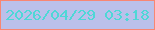 文字の大きさ：2、枠の色：f88673、背景の色：bbc0ea、文字の色：4fd7d6 無料ブログパーツのブログ時計