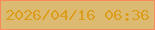 文字の大きさ：5、枠の色：f8885d、背景の色：ddba71、文字の色：dc9c1c 無料ブログパーツのブログ時計