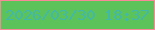 文字の大きさ：1、枠の色：f88999、背景の色：5bc359、文字の色：42b8ab 無料ブログパーツのブログ時計