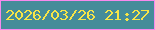 文字の大きさ：4、枠の色：f889ed、背景の色：458c99、文字の色：f8e547 無料ブログパーツのブログ時計