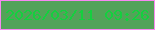 文字の大きさ：1、枠の色：f889f1、背景の色：53a359、文字の色：15cf3f 無料ブログパーツのブログ時計
