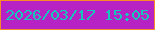 文字の大きさ：4、枠の色：f88a27、背景の色：b722c4、文字の色：15c7bc 無料ブログパーツのブログ時計