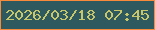 文字の大きさ：4、枠の色：f88a3b、背景の色：2e595f、文字の色：c8c66a 無料ブログパーツのブログ時計