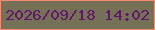 文字の大きさ：2、枠の色：f88a71、背景の色：747156、文字の色：62166c 無料ブログパーツのブログ時計