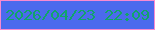 文字の大きさ：4、枠の色：f88ad0、背景の色：4b6aed、文字の色：11a46a 無料ブログパーツのブログ時計