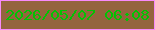 文字の大きさ：5、枠の色：f88afa、背景の色：94643e、文字の色：02c303 無料ブログパーツのブログ時計