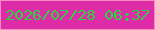文字の大きさ：5、枠の色：f88cc2、背景の色：de2ba8、文字の色：28d440 無料ブログパーツのブログ時計